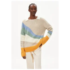 Armedangels Women's Miyaa Multicolor - Wollpullover -Outdoor Abenteuer Geschäft armedangels womens miyaa multicolor wollpullover detail 3