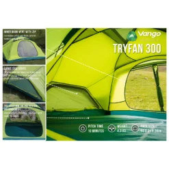 Vango Tryfan 300 - 3-Personen Zelt -Outdoor Abenteuer Geschäft vango tryfan 300 3 personen zelt detail 3